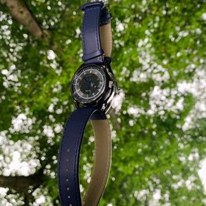 SOLD Black stainless steel watch by Superior Watch